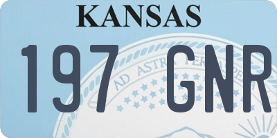 KS license plate 197GNR