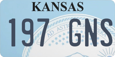 KS license plate 197GNS