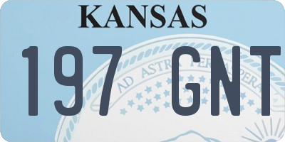 KS license plate 197GNT