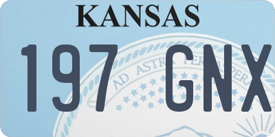 KS license plate 197GNX