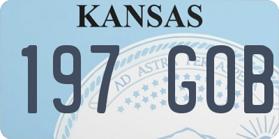 KS license plate 197GOB