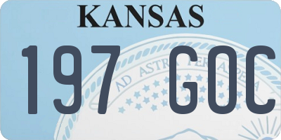 KS license plate 197GOC