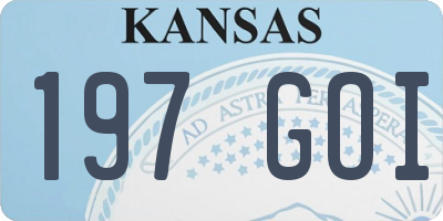KS license plate 197GOI