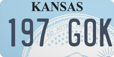 KS license plate 197GOK