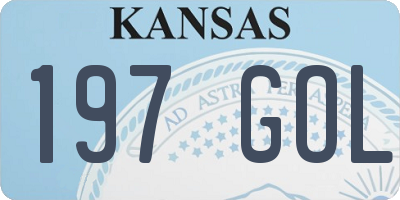 KS license plate 197GOL