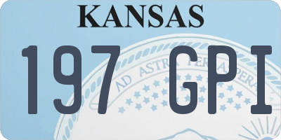 KS license plate 197GPI