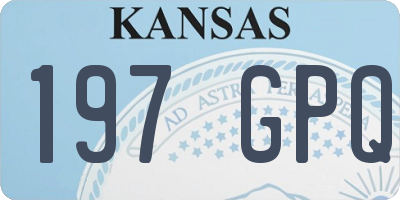 KS license plate 197GPQ