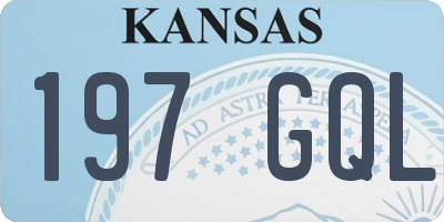 KS license plate 197GQL