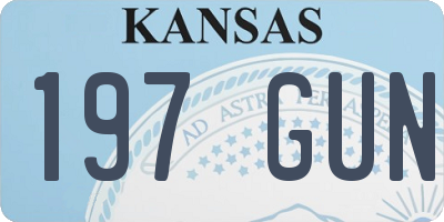 KS license plate 197GUN