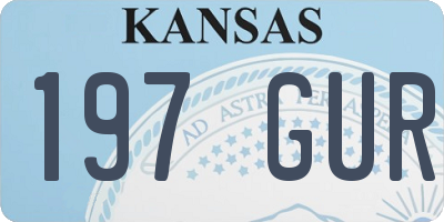 KS license plate 197GUR