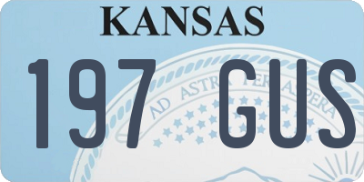 KS license plate 197GUS