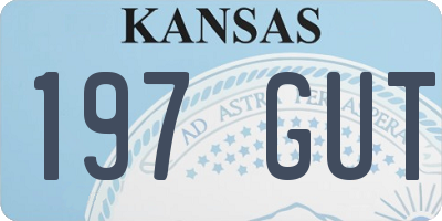 KS license plate 197GUT