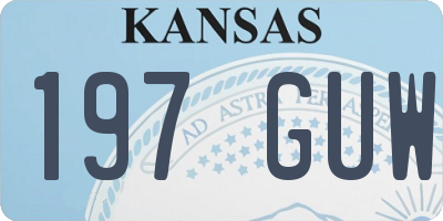 KS license plate 197GUW