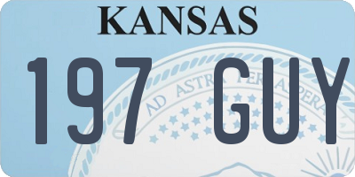 KS license plate 197GUY