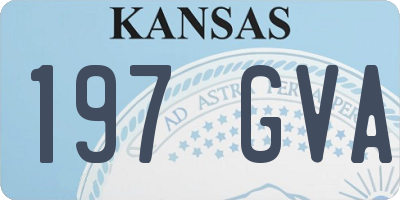 KS license plate 197GVA