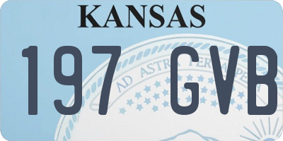 KS license plate 197GVB