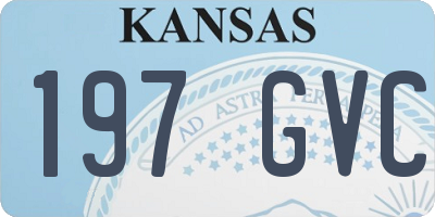 KS license plate 197GVC