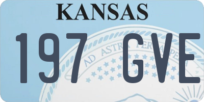 KS license plate 197GVE