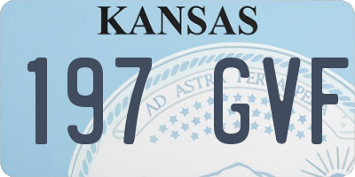 KS license plate 197GVF