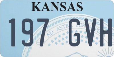 KS license plate 197GVH