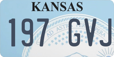 KS license plate 197GVJ
