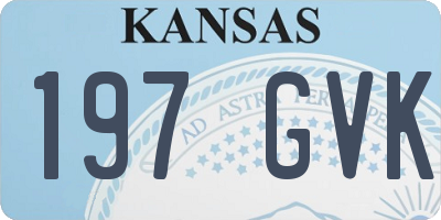 KS license plate 197GVK