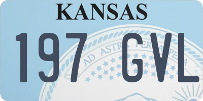 KS license plate 197GVL