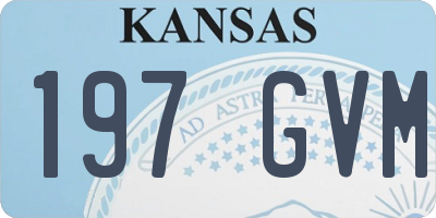 KS license plate 197GVM