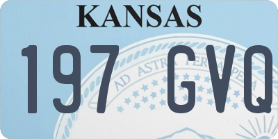 KS license plate 197GVQ
