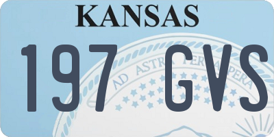 KS license plate 197GVS