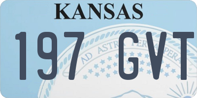 KS license plate 197GVT