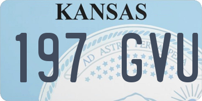 KS license plate 197GVU