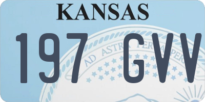 KS license plate 197GVV