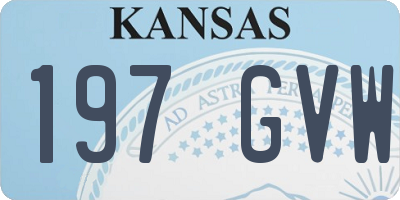 KS license plate 197GVW