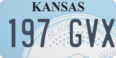KS license plate 197GVX