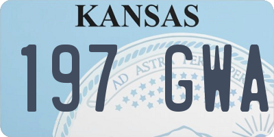 KS license plate 197GWA