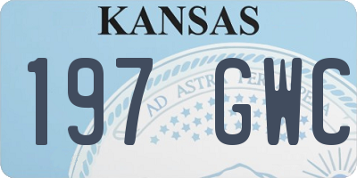 KS license plate 197GWC