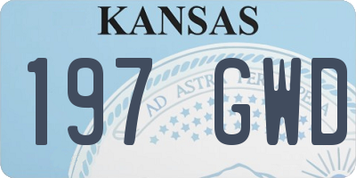 KS license plate 197GWD