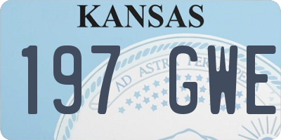 KS license plate 197GWE