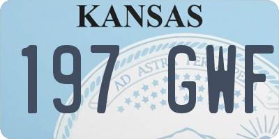 KS license plate 197GWF