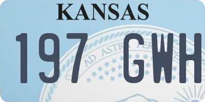 KS license plate 197GWH