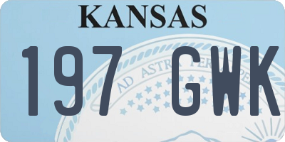 KS license plate 197GWK