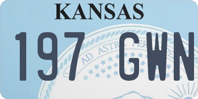 KS license plate 197GWN