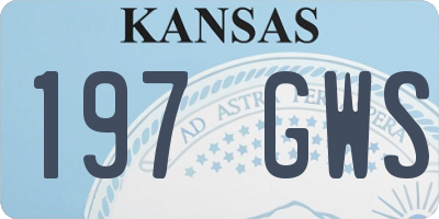 KS license plate 197GWS
