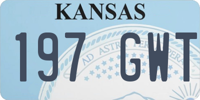 KS license plate 197GWT