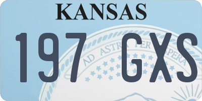 KS license plate 197GXS