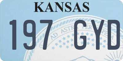 KS license plate 197GYD