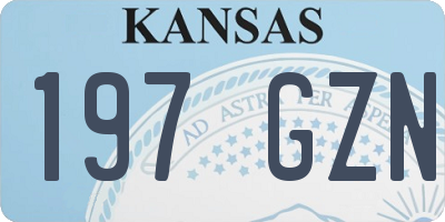 KS license plate 197GZN