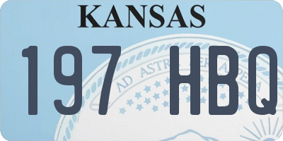 KS license plate 197HBQ