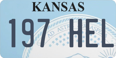 KS license plate 197HEL
